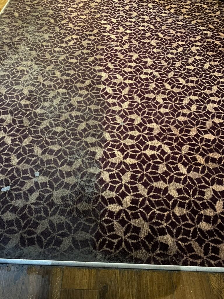Patterned carpet after cleaning
